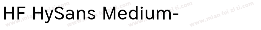 HF HySans Medium字体转换